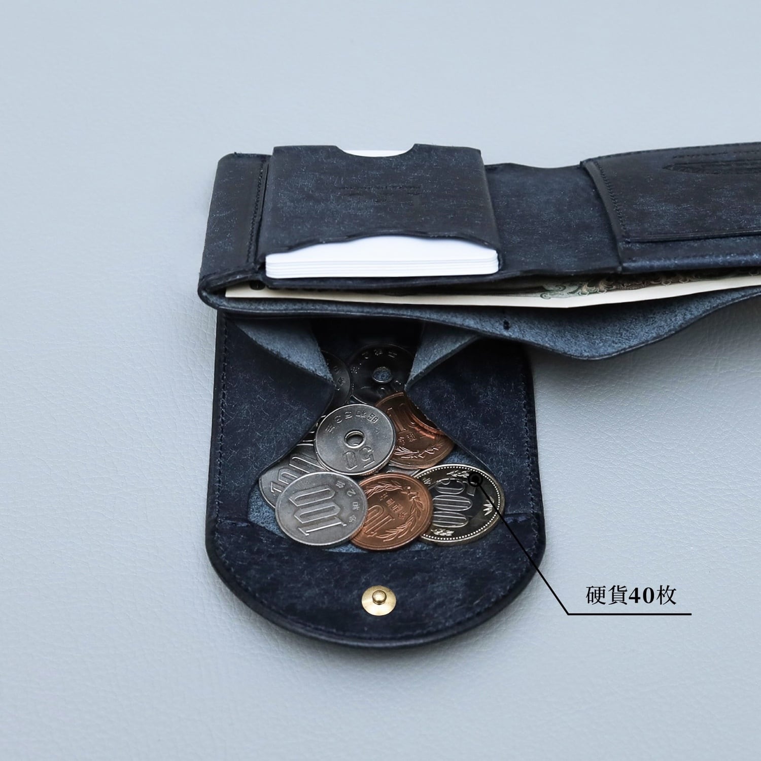 Iru×IKENOHATA PUEBLO LEATHERGARSONWALLET Iru×IKENOHATA GINKAWATEN】PUEBLO LEATHER GARSON WALLET Brass