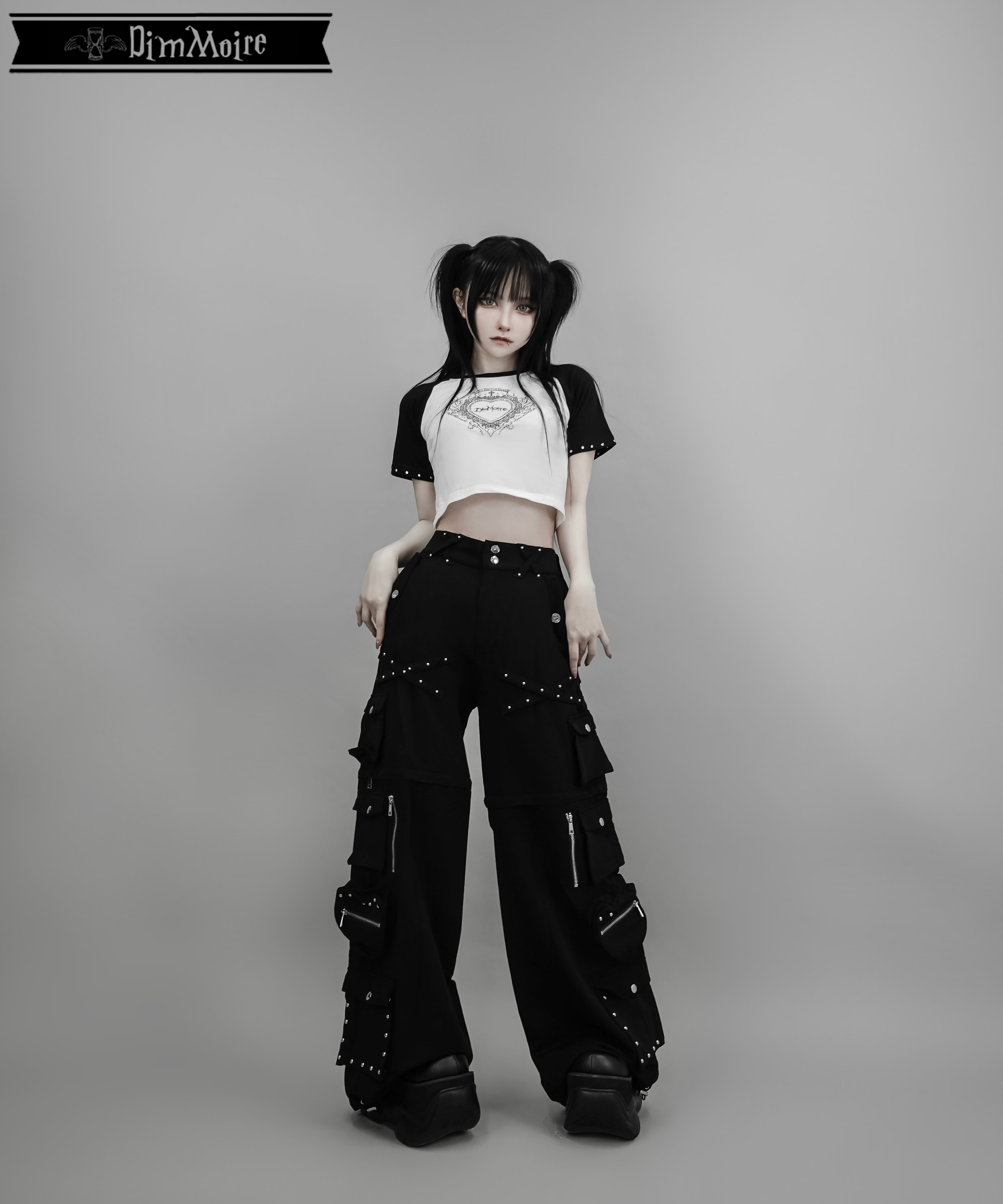 スタッズカーゴパンツ【Black】 | DimMoire