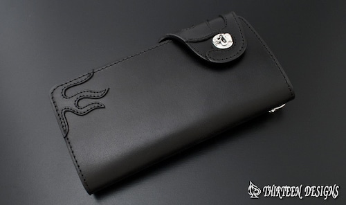 THIRTEEN DESIGNS サーティーンデザインズ KWA-9LF ONE SNAP FLAME LONG WALLET