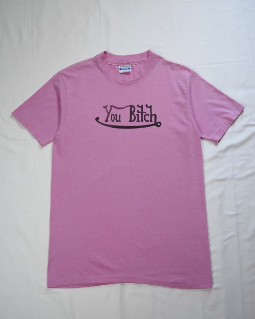 80’s Hanes “You Bitch” Tシャツ Mサイズ パープル
