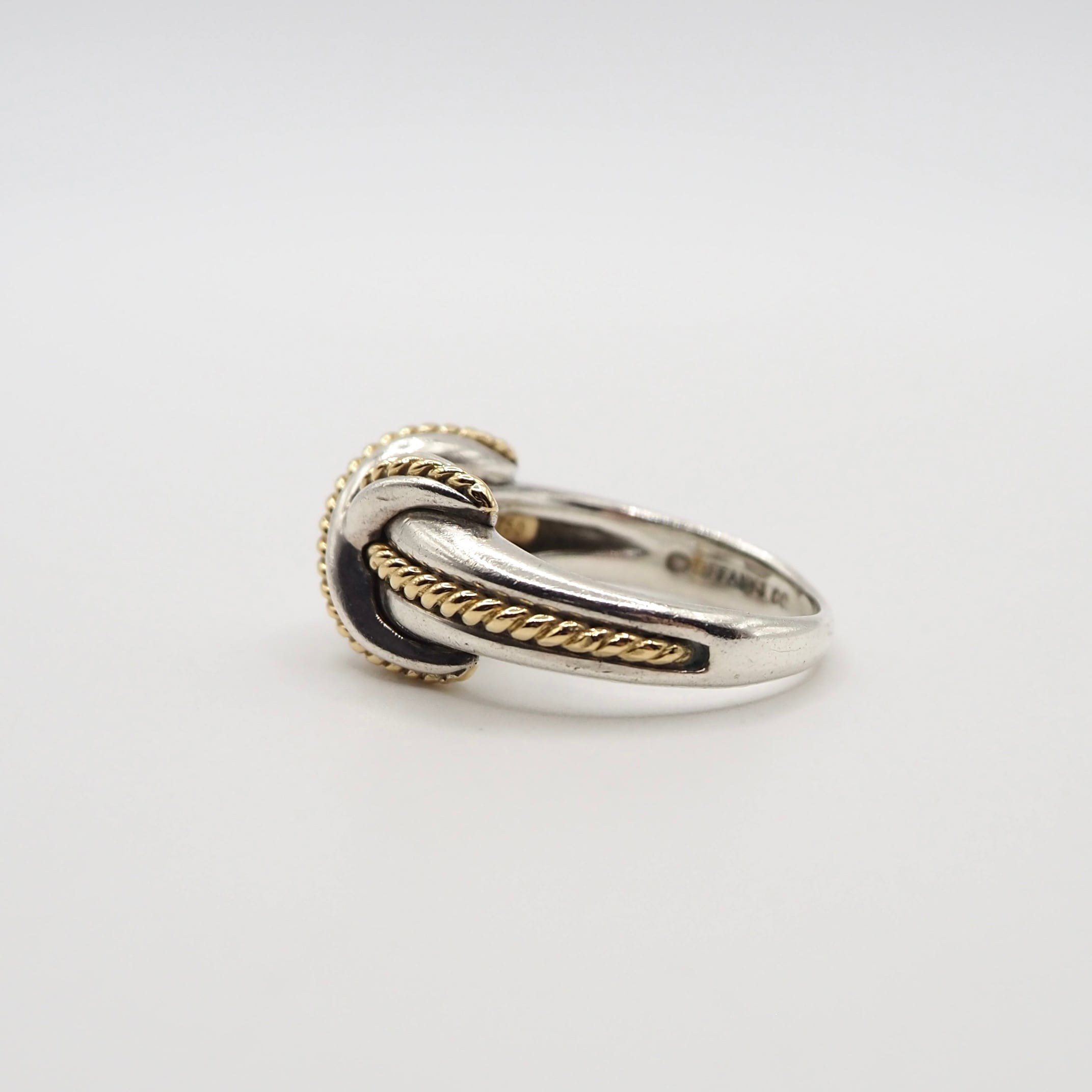 Tiffany&Co. 約11号 シグネチャーコンビリング K18 シルバー925