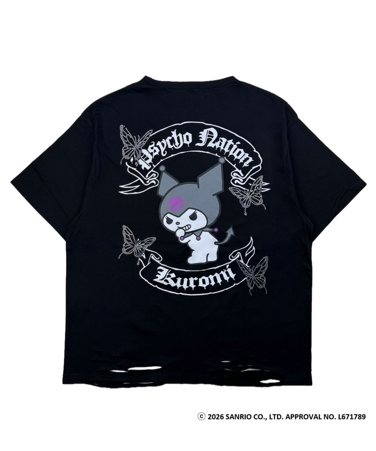 ◆KUROMI バタフライストーン S/S Tee◆ri-118627