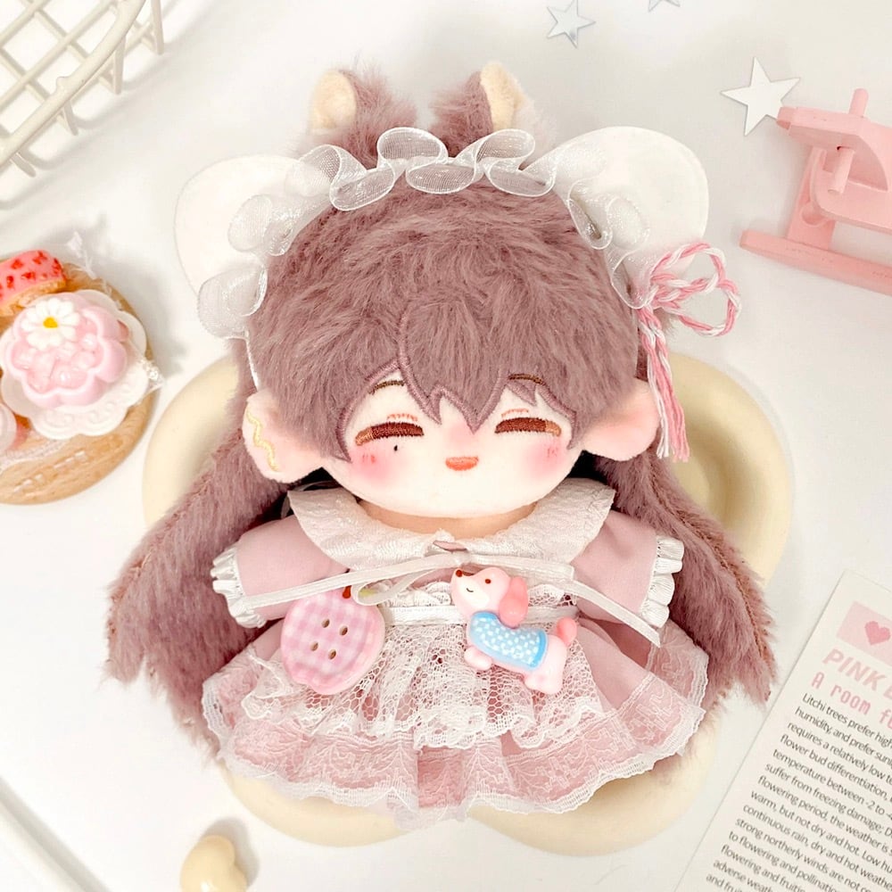 10cmぬい服】モチーフアクセントワンピコーデ 棉花娃娃 labubu用お洋服