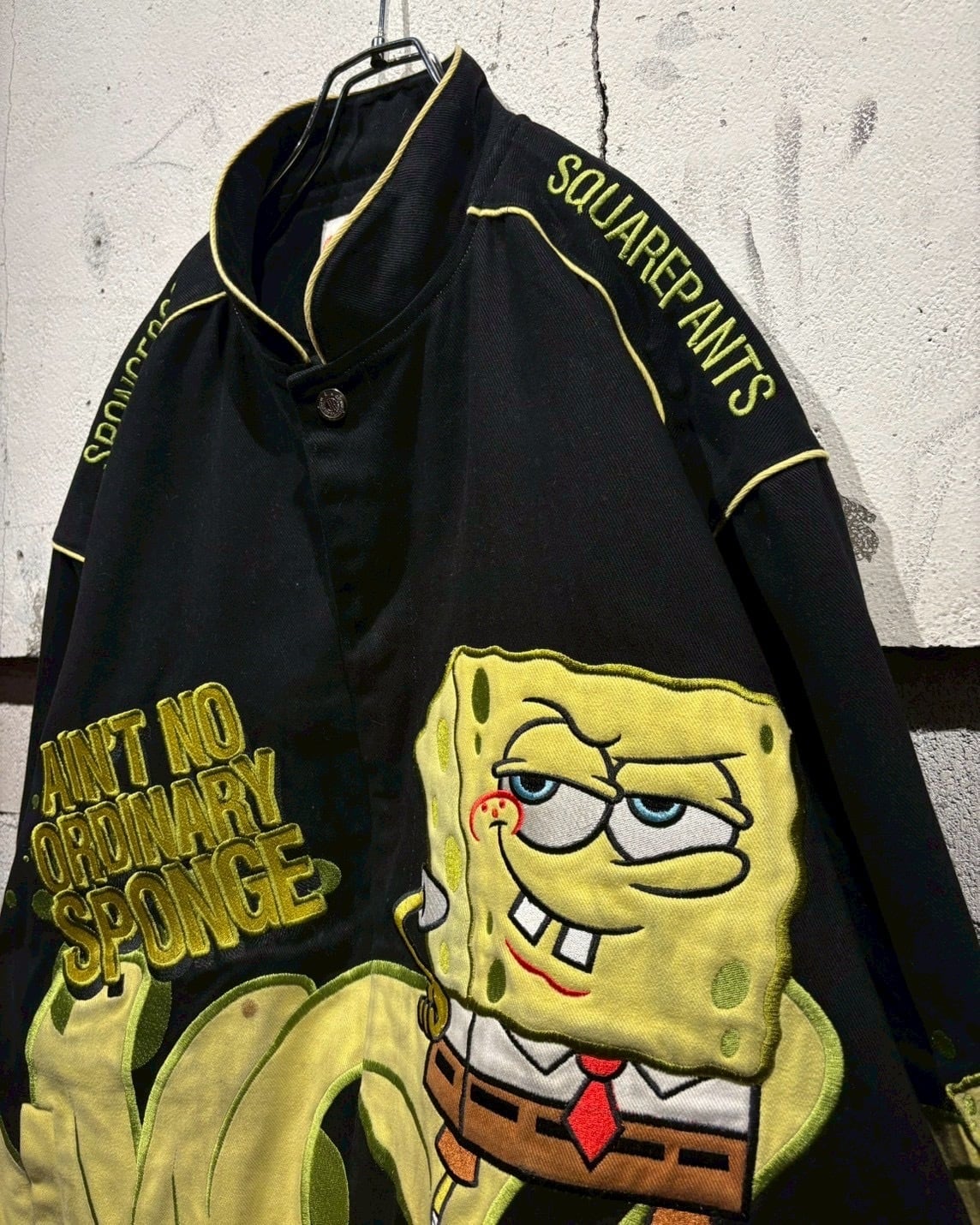 Caka otto】“JH Design” “SpongeBob SquarePants” Loose Racing Jacket