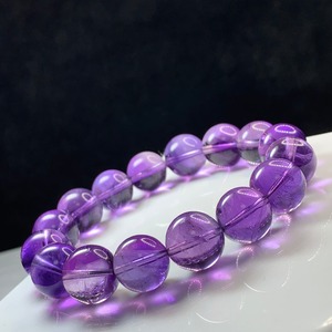 超透明☆色合い美しいコントラストアメジスト・ブレスレット