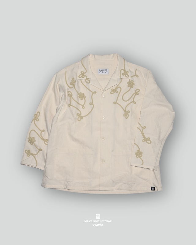 14 CRINKLE-FINISHED WHITE FLORAL COVERALLS