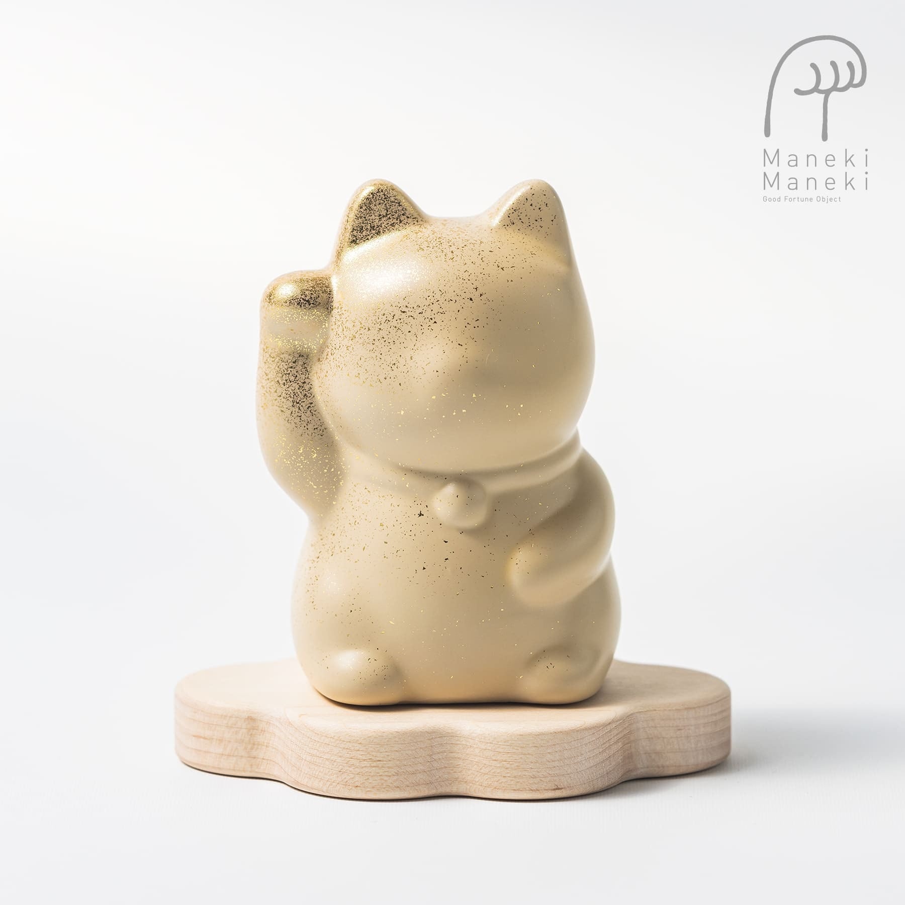 maneki maneki 】招き猫 漆 URUSHI ［ 金の右手 ］ まねき まねき