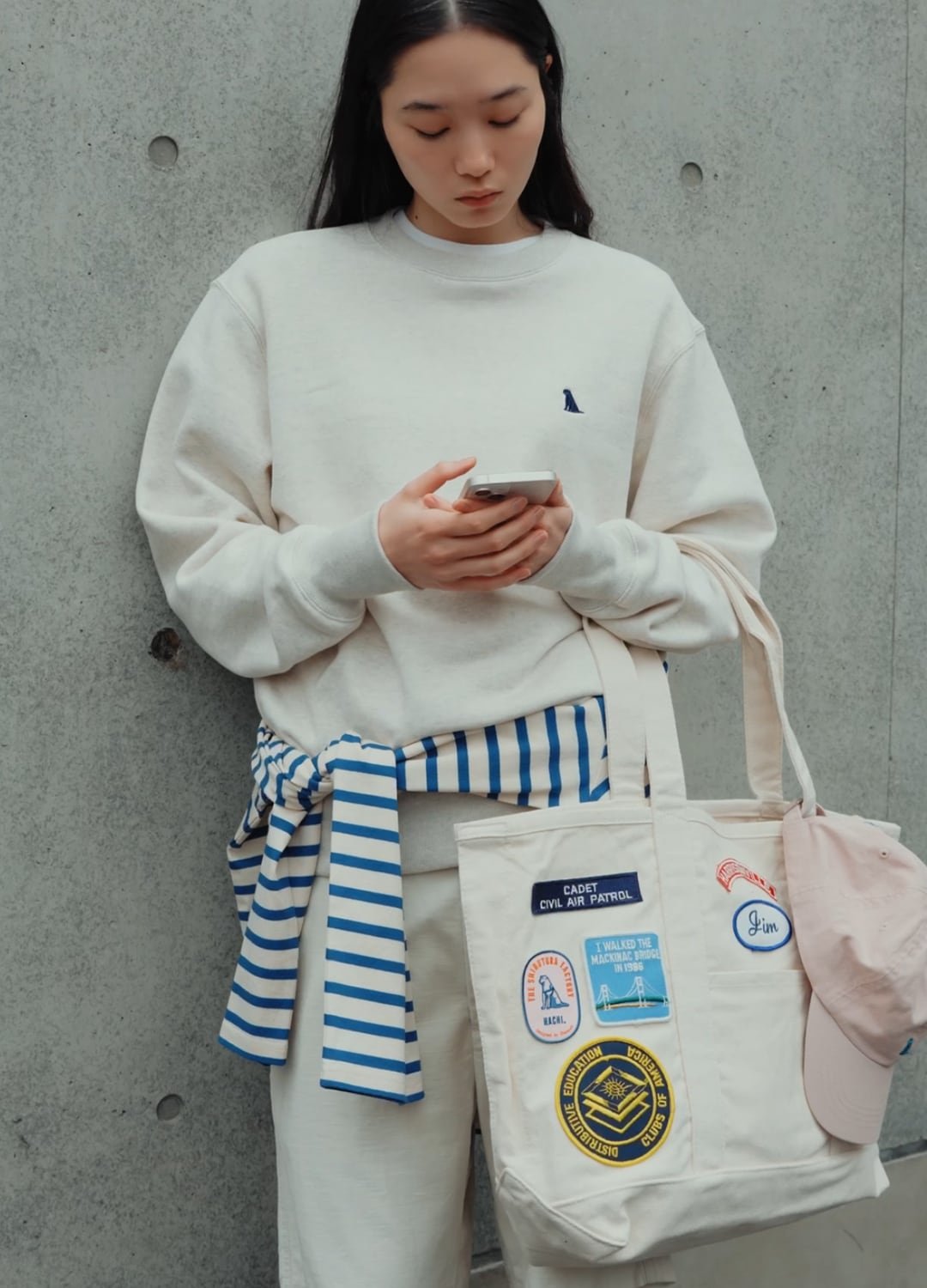 PATCH TOTE BAG -NATURAL- | HACHI.THE SHIBUTORA FACTORY