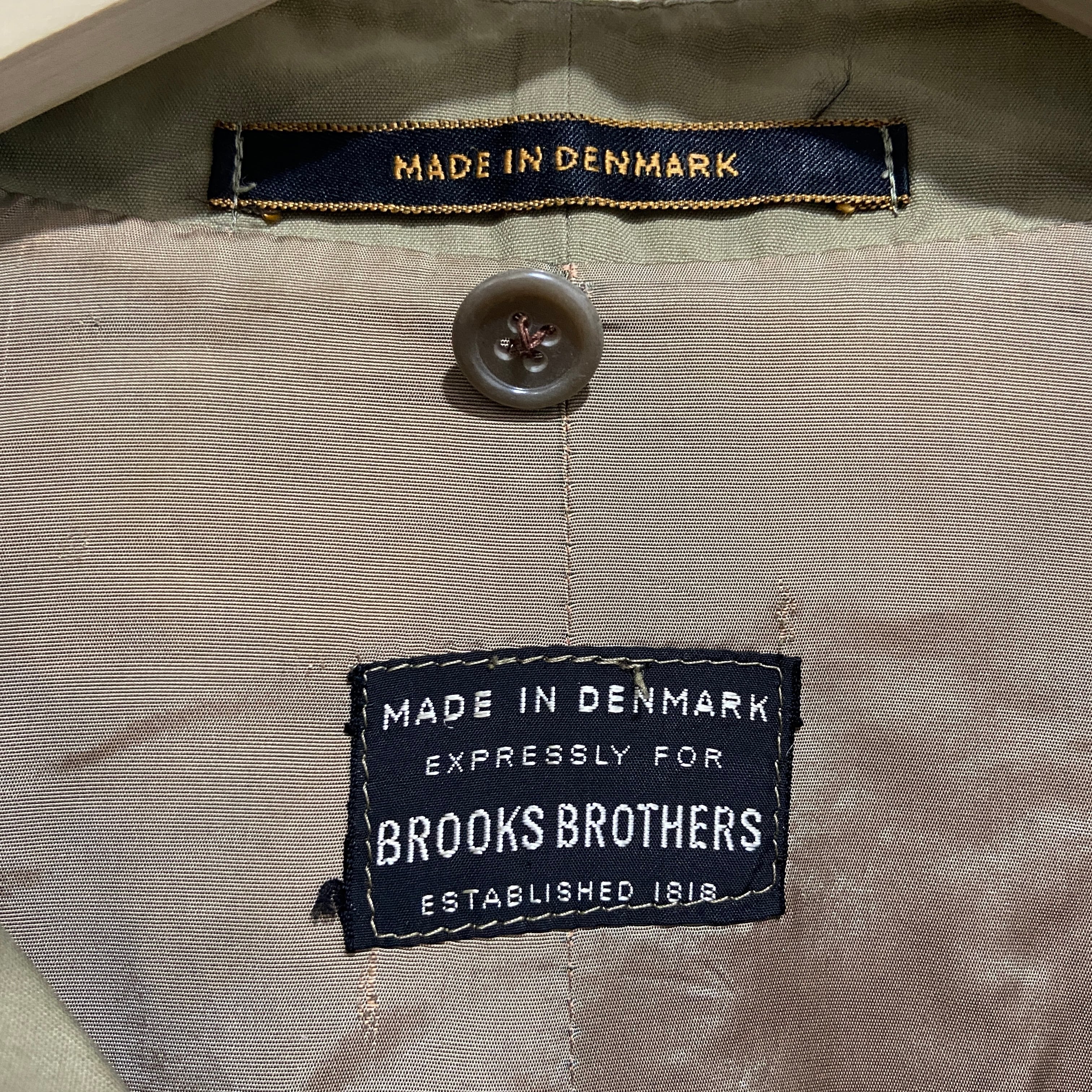 送料無料』80s Brooks BROTHERS ステンカラーコート デンマーク製