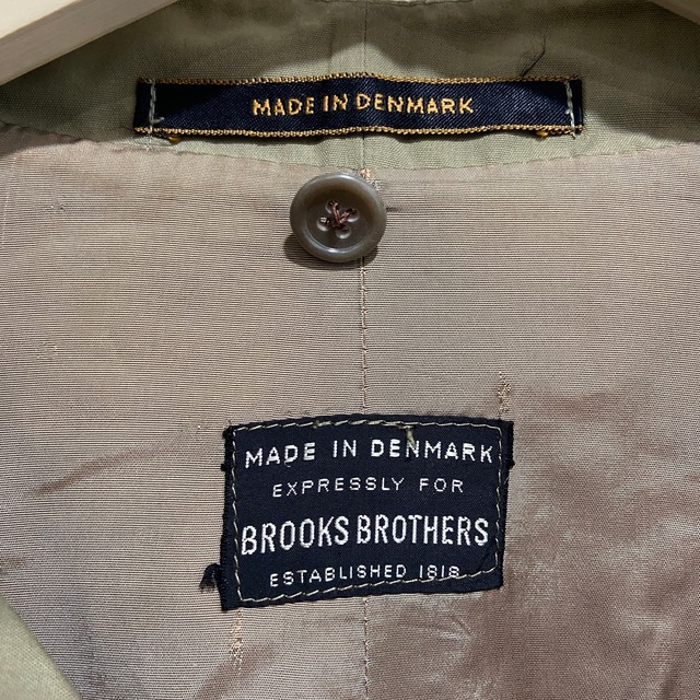 『送料無料』80s Brooks BROTHERS ステンカラーコート　デンマーク製