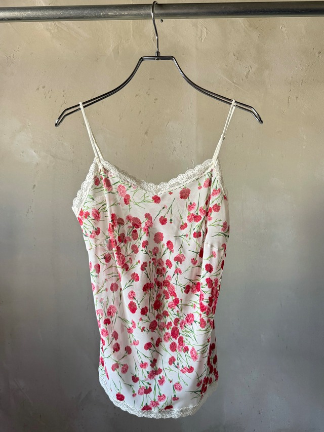 MOSCHINO carnation see-through camisole(Bill vintage)