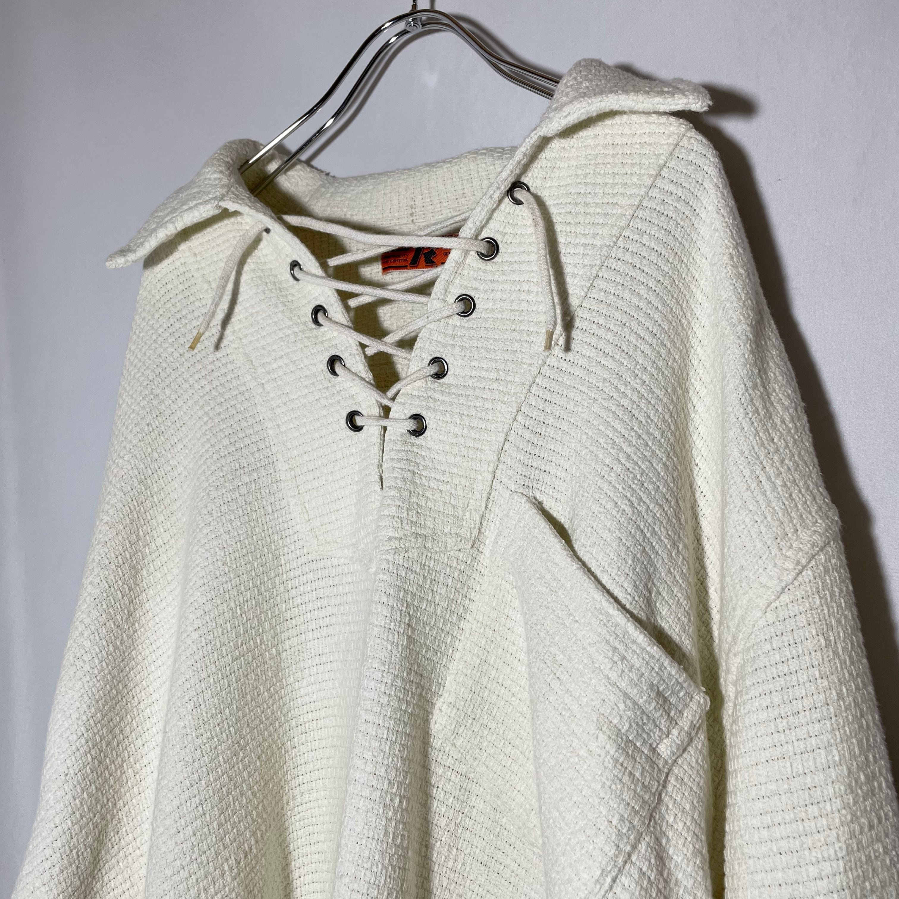 vintage レースアップシャツ プルオーバーシャツ テック系 90's 90's Raw Edge レースアップシャツ | 古着屋 Boogie