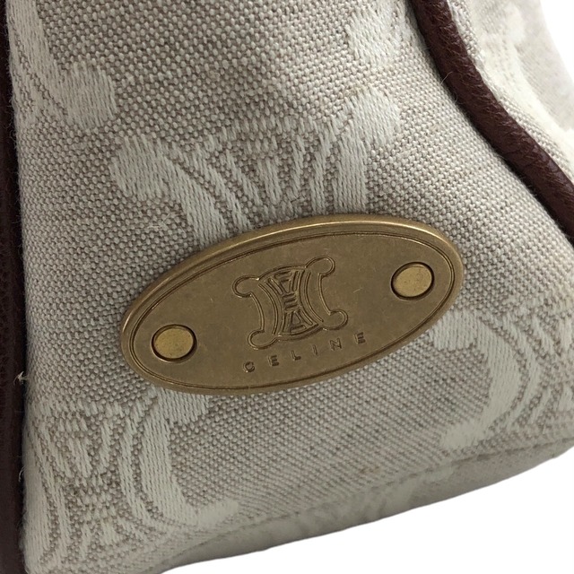 CELINE セリーヌ パリマカダム ハンドバッグ アイボリー キャンバス ホーボーバッグ vintage ヴィンテージ オールド 3dggia