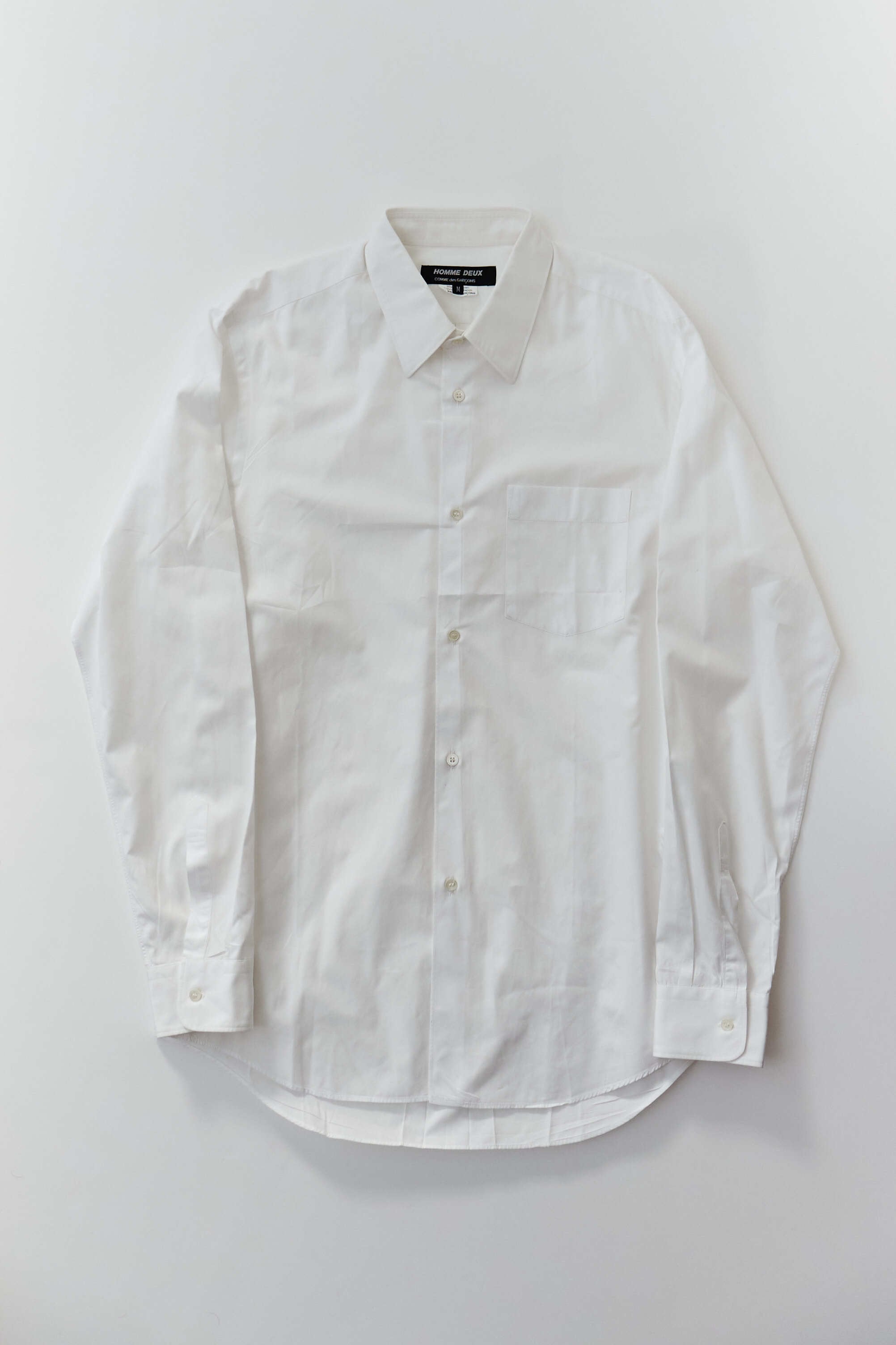 【AD2019】 COMME des GARCONS HOMME DEUX WHITE L/S SHIRT