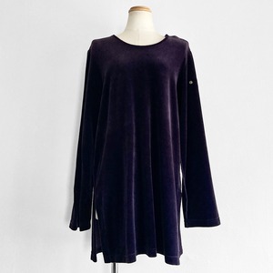 made in France SONIA RYKIEL Purple Velour Top