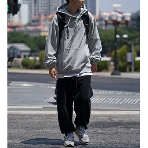 Corduroy wide drawstring pants 0313