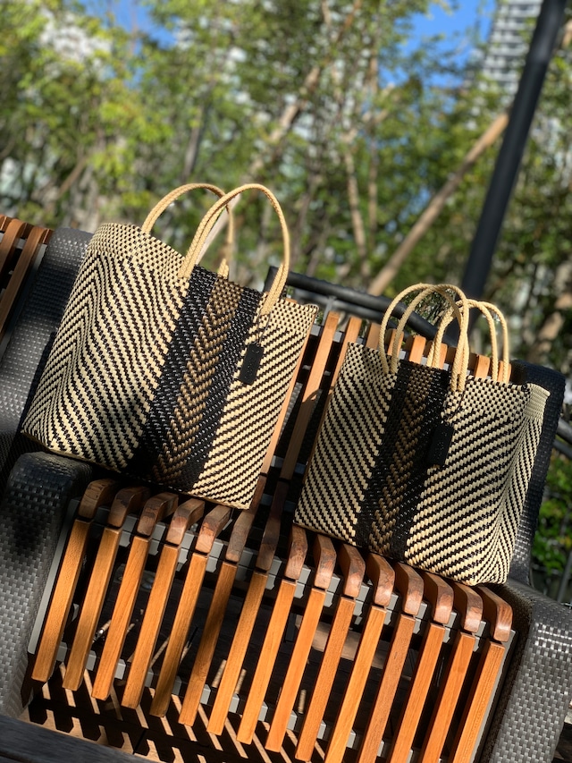 S Mercado Bag (Normal handle) Off-White/Gold/Black