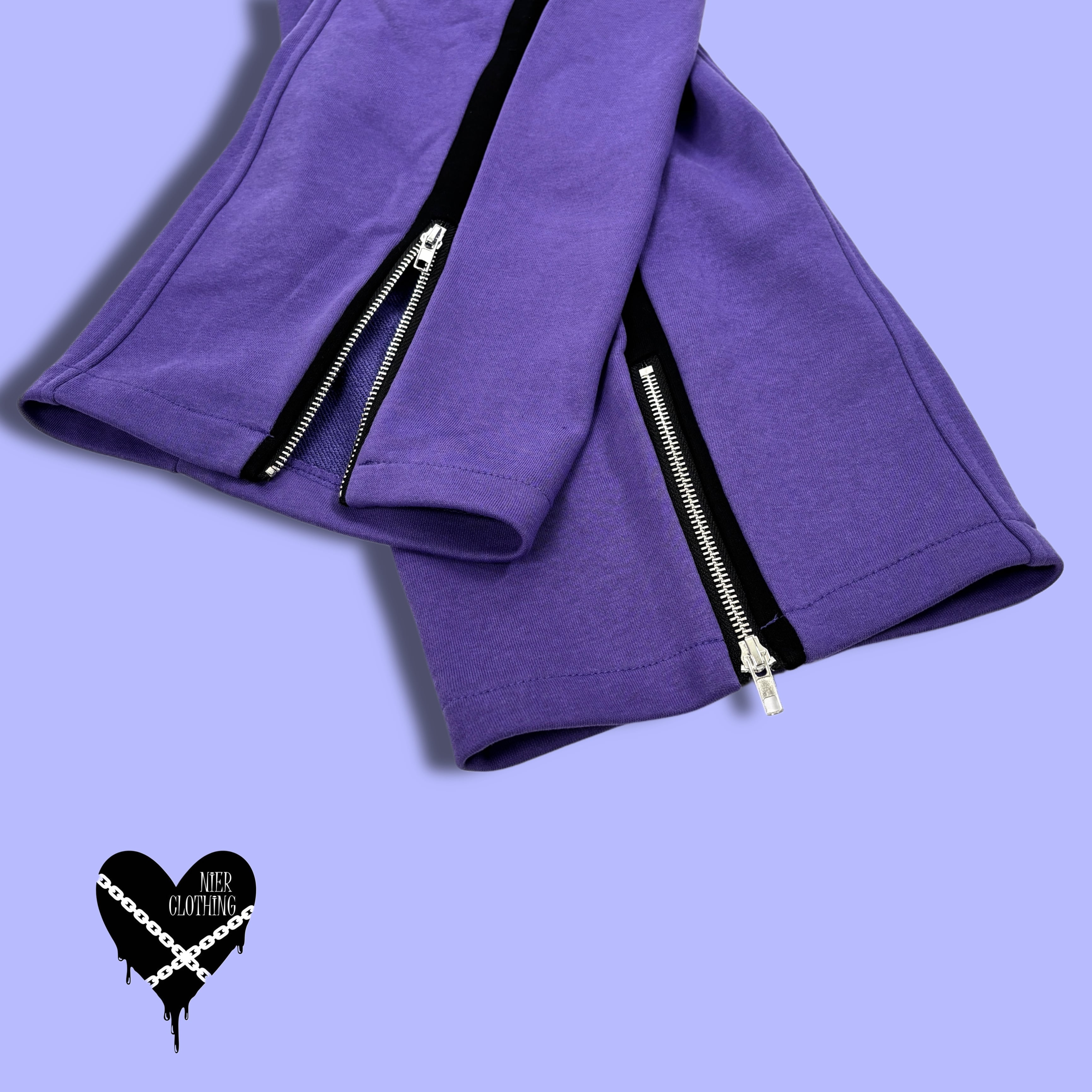 NiREページ ZIP SLIT PURPLE WIDE PANTS【CHAIN HEART】 | NIER CLOTHING