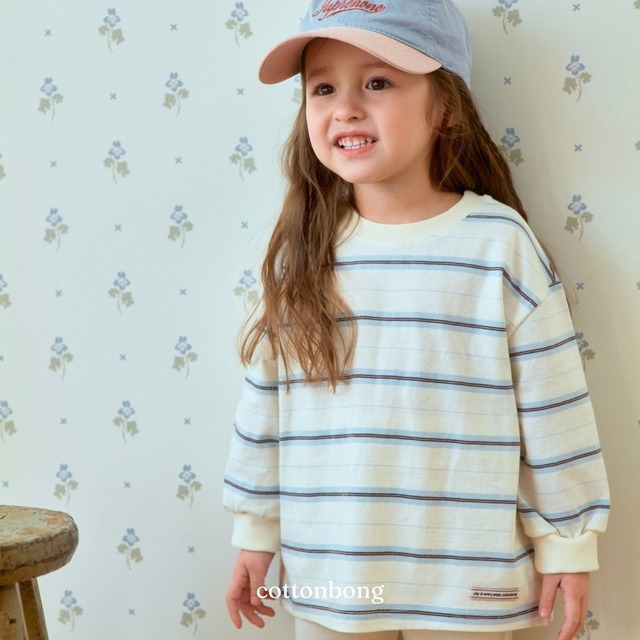 《予約》送料無料【cottonbong】adult ) Windy Stripe T-shirt