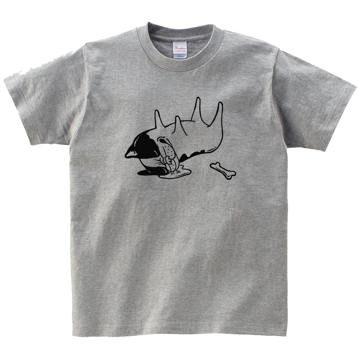 爆睡よだれフレブル Tシャツ dog75 犬 ブヒ フレンチブルドッグ 服 ゆるい ユニーク イラスト おもしろ Tシャツ