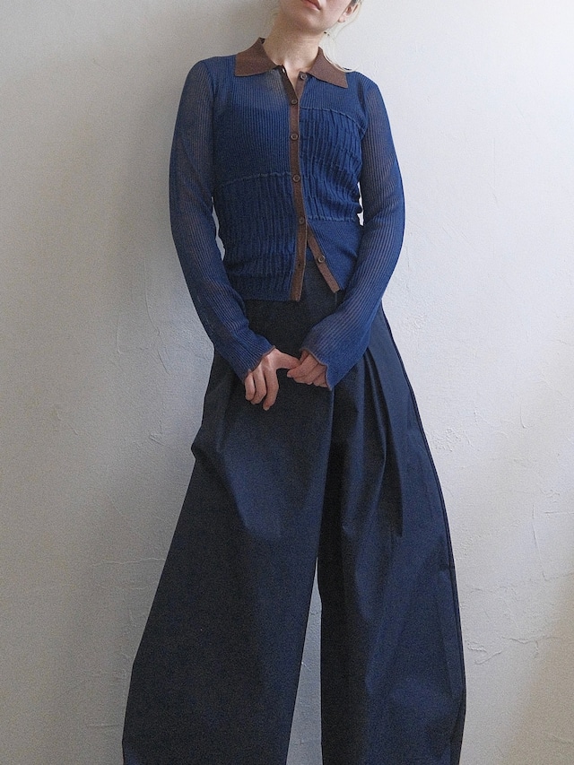 Switch Sheer Polo Knit / BLUE