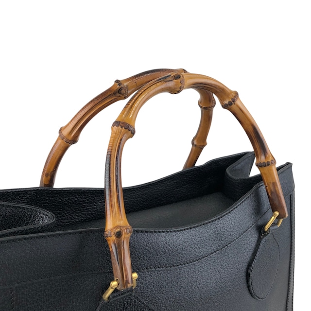 GUCCI グッチ ハンドバッグ ブラック バンブー レザー 002・1095・0260 vintage ヴィンテージ オールド spzj7v