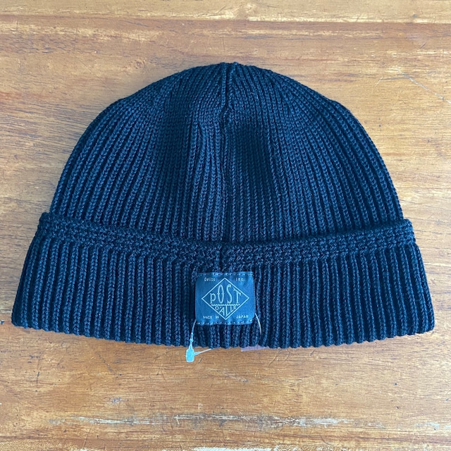 POST O'ALLS / 4102 / POST Beanie / high gauge wool knit - black