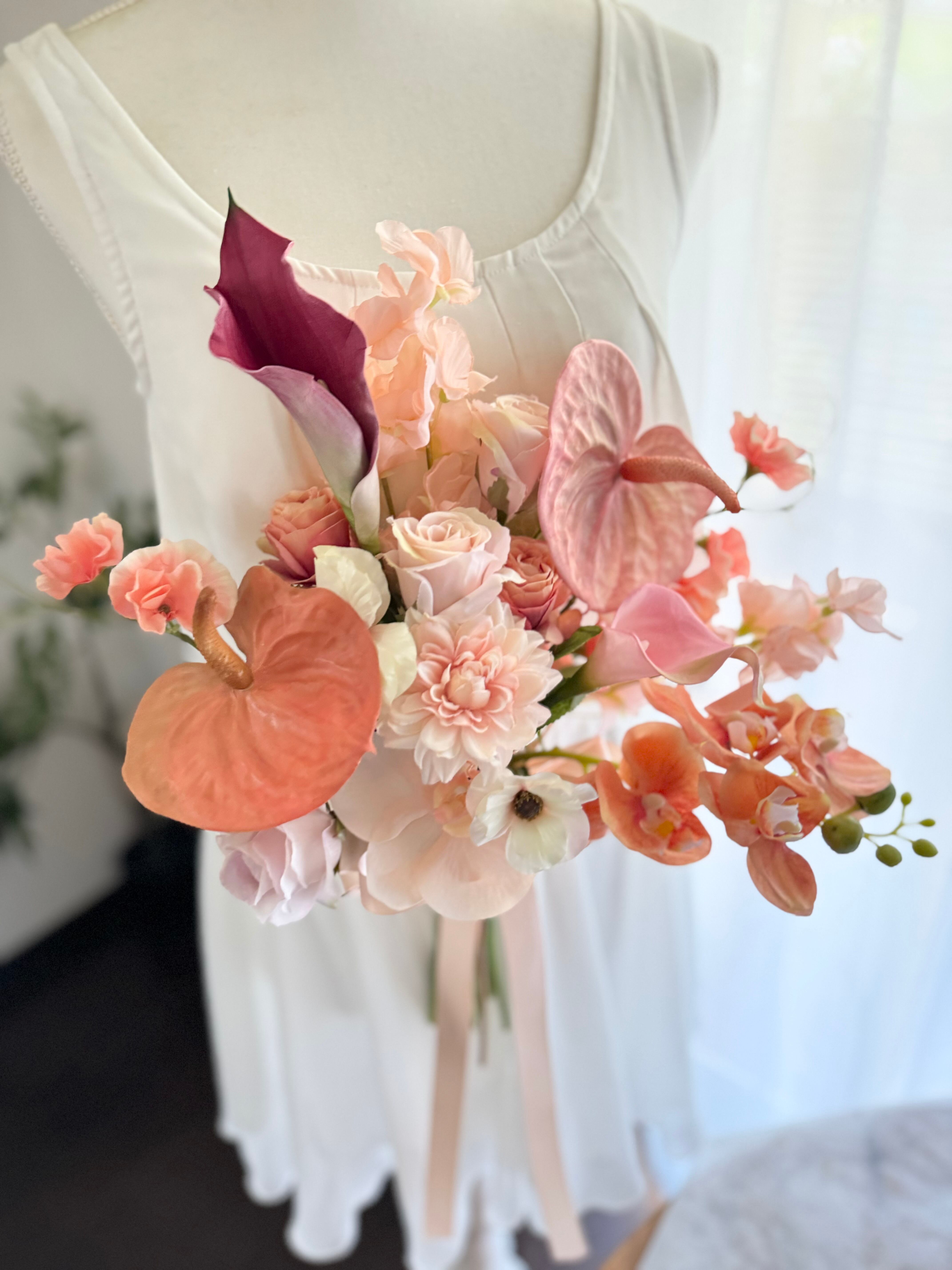 ウェディングブーケ アーティフィシャルフラワー アンスリウム