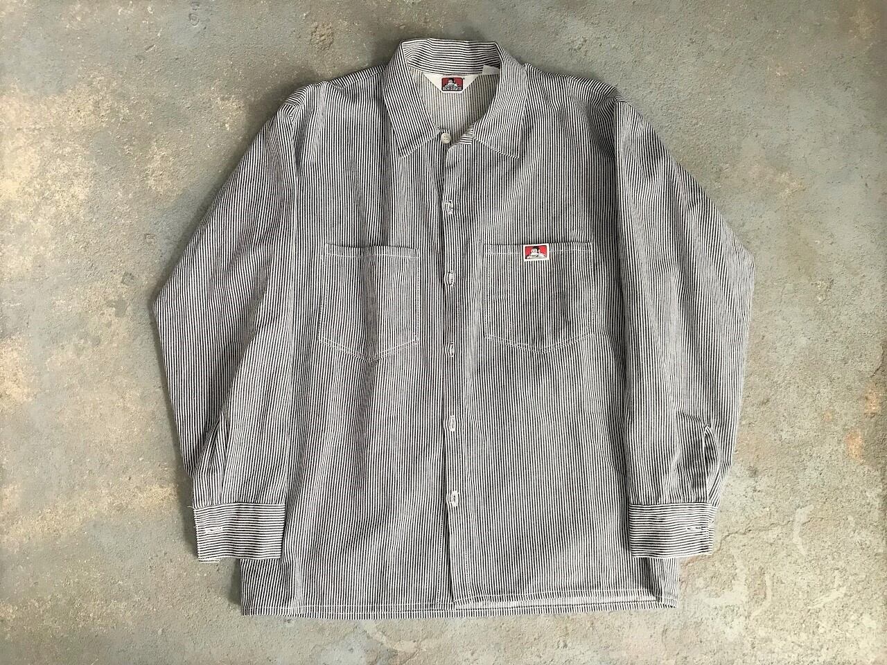90s BEN DAVIS striped shirt MADE IN USA