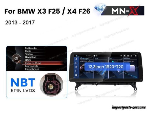 BMW X3 F25 2011-2014 NBT アンドロイドナビ 12.3インチ 2+64G  -RA-1044