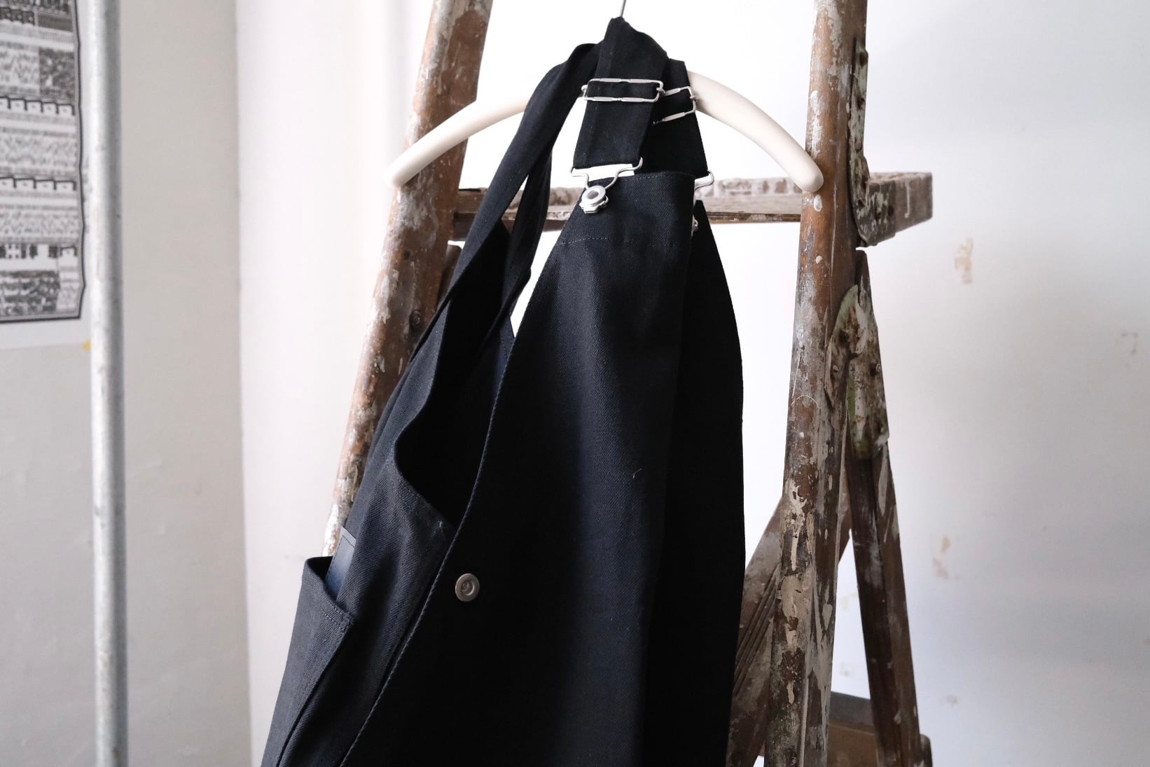TUKI  (ツキ)  “type2” salopette (タイプ2 サロペット)  black/black (ブラック／ブラック) /  原田服飾研究所 style 0054