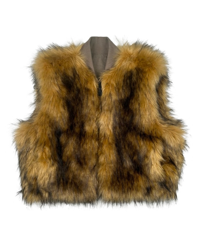 DINGYUN ZHANG / REVERSIBLE FAUX FUR GILET