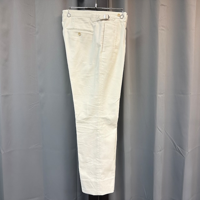 MILA SCHON WHITE CORDUROY SLACKS 48