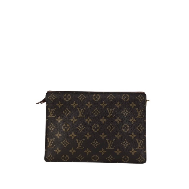 LOUIS VUITTON ルイヴィトン モノグラム ショルダーバッグ ブラウン PVC レザー アンギャン M51205 vintage ヴィンテージ オールド uj5nbu