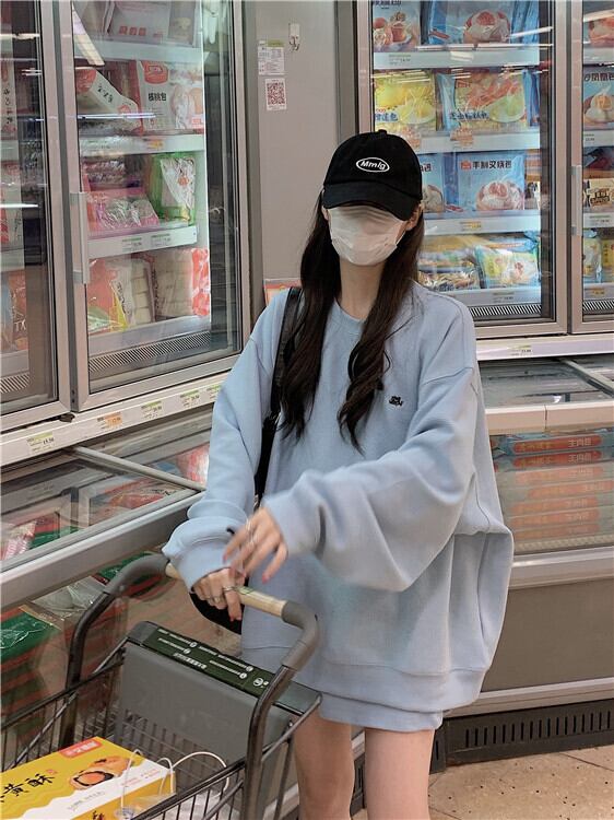 ルーズオータムブルーセーター ショーツ ロング 秋物 ブルマー モンロー81892477771