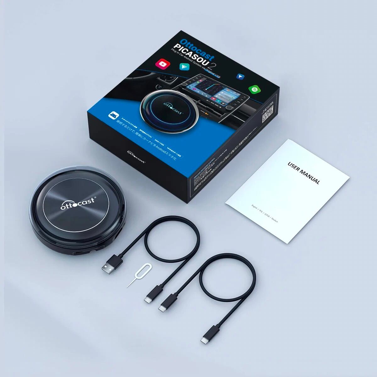 Ottocast PICASU 2 カーナビアダプター Ottocast オットキャスト CarPlay AI Box アダプター Picasou 2