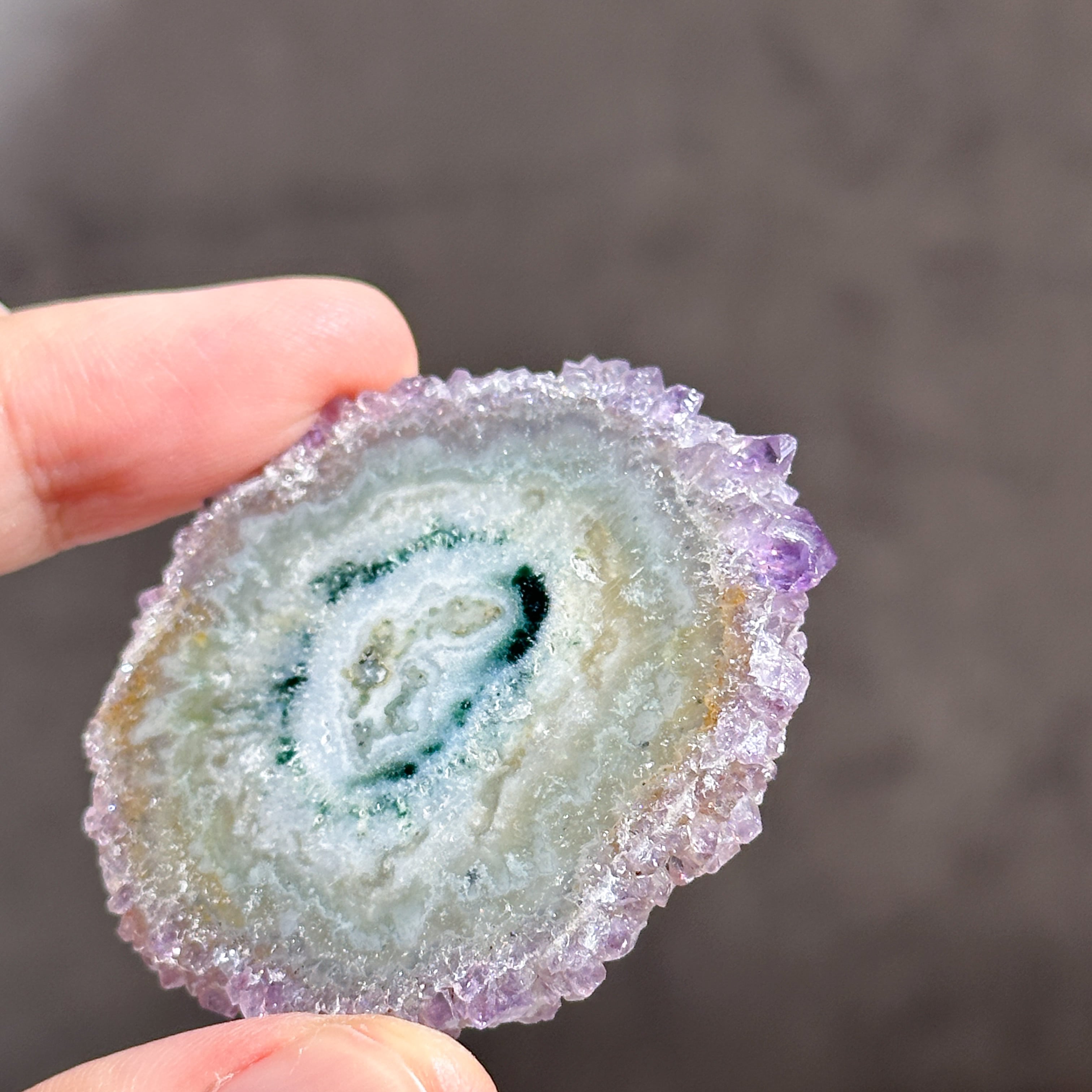 フラワーアメジスト スライス73◇ Flower Amethyst ◇天然石・鉱物