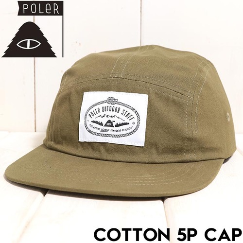 POLeR ポーラー COTTON 5P CAP 帽子 ストラップキャップ 253MCV0087 OLV 日本代理店正規品