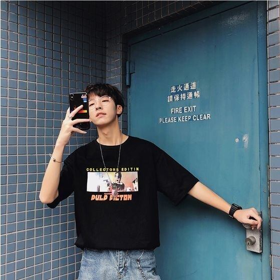 全3色 Tシャツ カットソー プリント カジュアル 韓国風