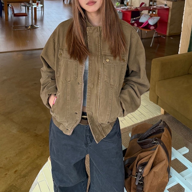 スタンドカラーミリタリーブルゾン R00921