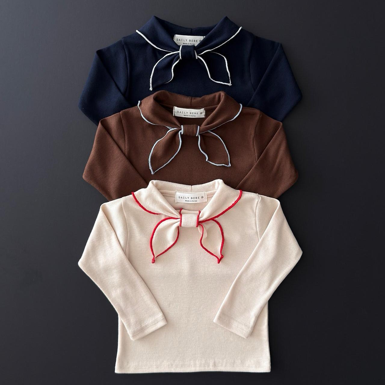 【2点送料無料】«予約»«ジュニアサイズあり»«daily bebe» スカーフトップス 3colors