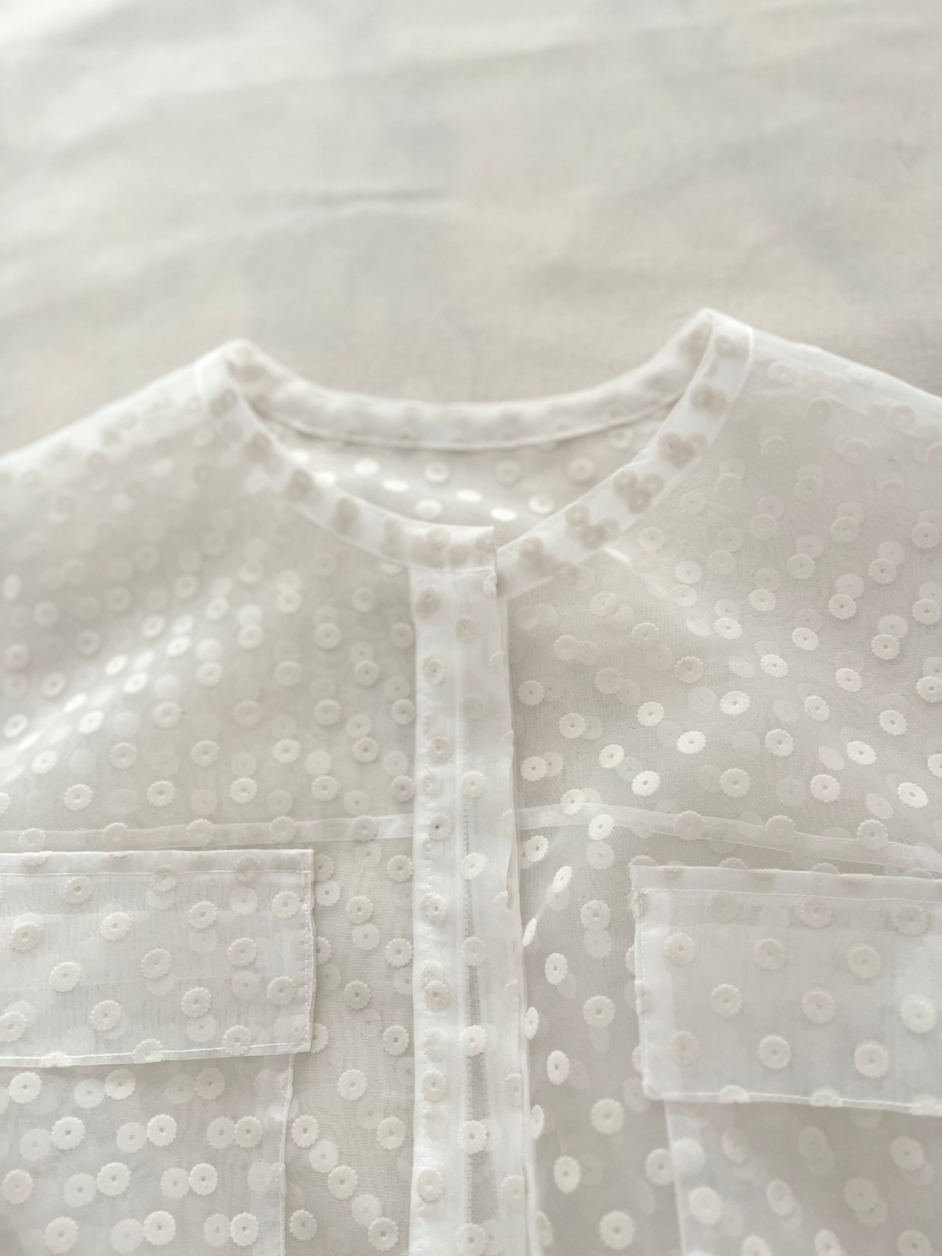 【2026新作】シアーブルゾン　フロッキードット