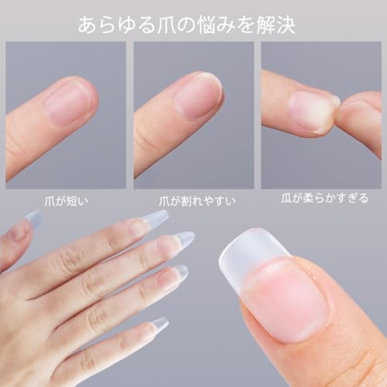 ネイルチップ オーバル ロングL 超薄 全貼り 両面マット 付け爪 15サイズ 240枚セット ノンサンディング フルカバー プレーンチップ クリアチップ 練習用