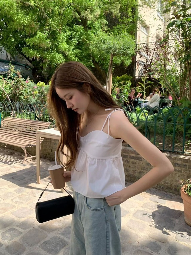 [OUNCE] mock ribbon blouse