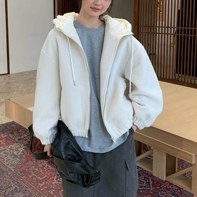 Hooded drawstring jacket〈4colors〉