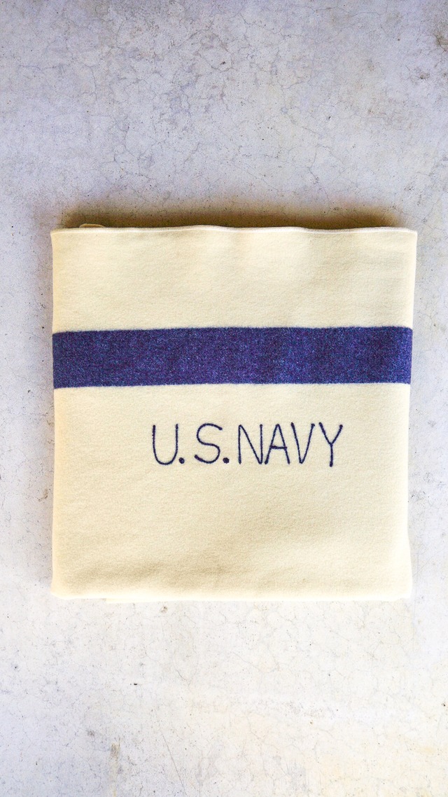 【1940s】アメリカ海軍 ウール ブランケット 《U.S. Navy USN 実物 ミリタリー ヴィンテージ》