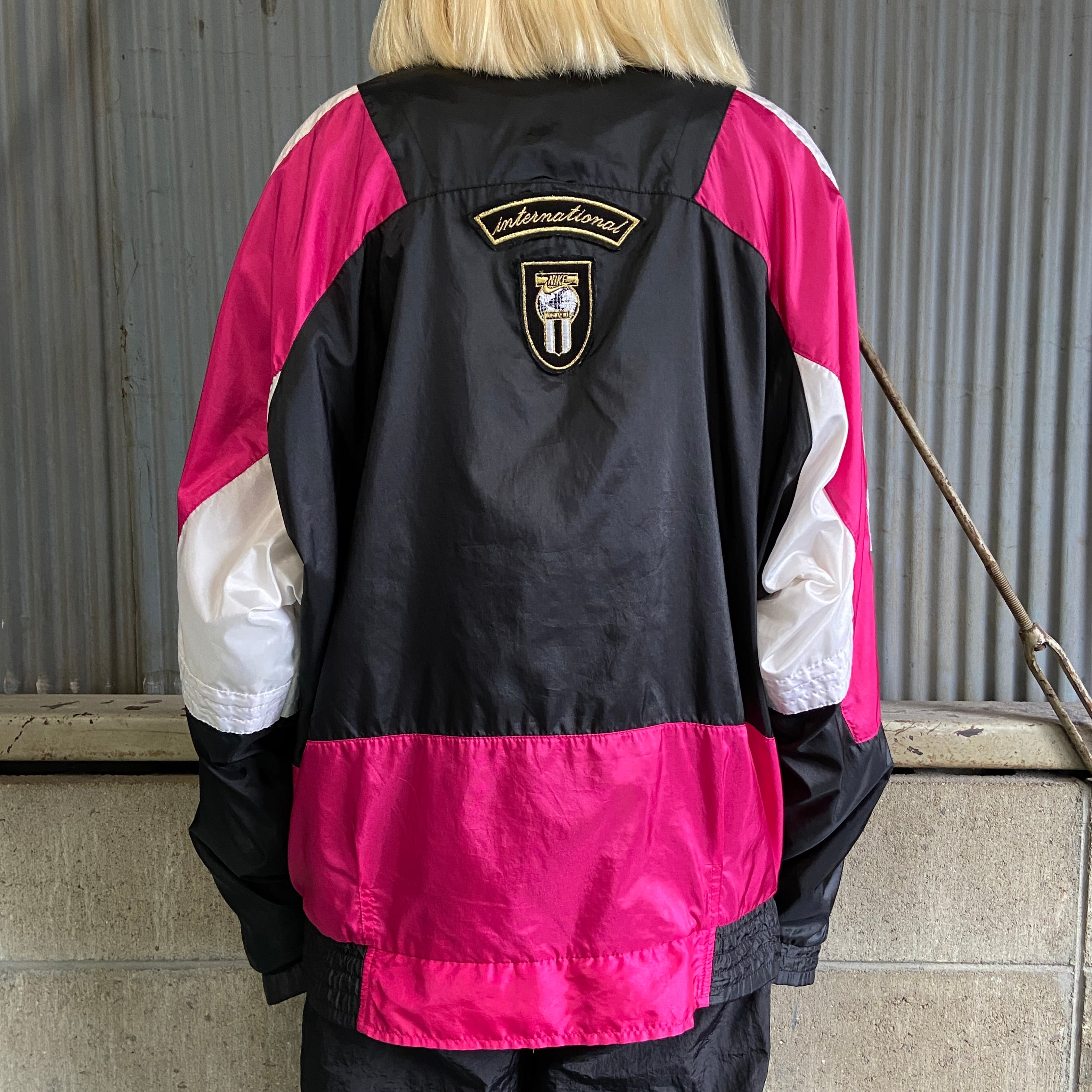 90年代 NIKE INTERNATIONAL ナイキ ワッペン スウォッシュ刺繍 