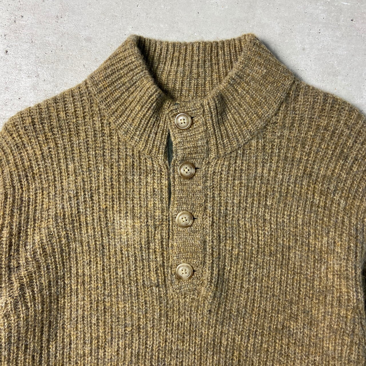 WOOLRICH ウールリッチ ハーフボタン ウール ニットセーター メンズXL