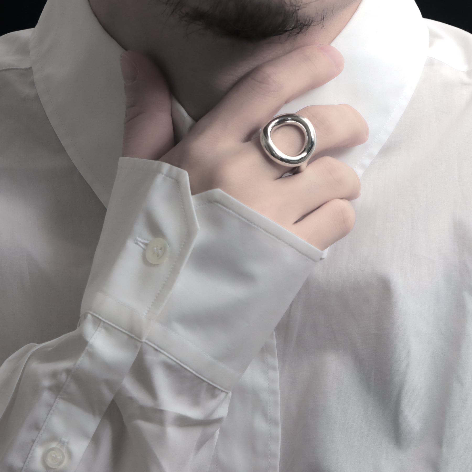 ♡ピカール♡様用•*¨*•.¸♬︎ ego] extra thick silver line ring [cyb6] / Y2404BWR5268