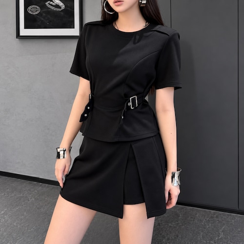 tops skirt short set up / l0707